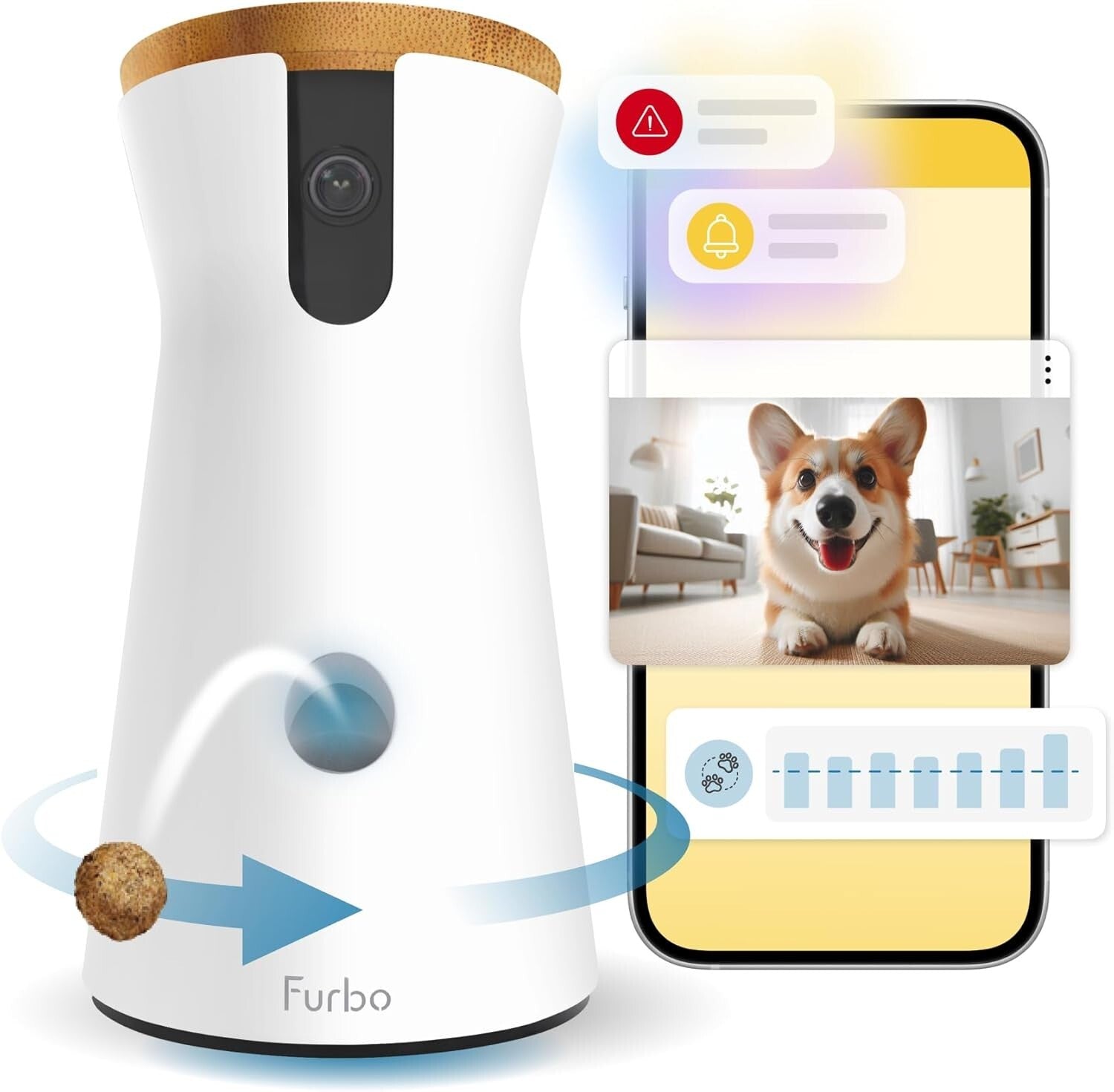 360° Rotating Dog Camera with Treat Dispenser: Stay Connected with Your Pup
