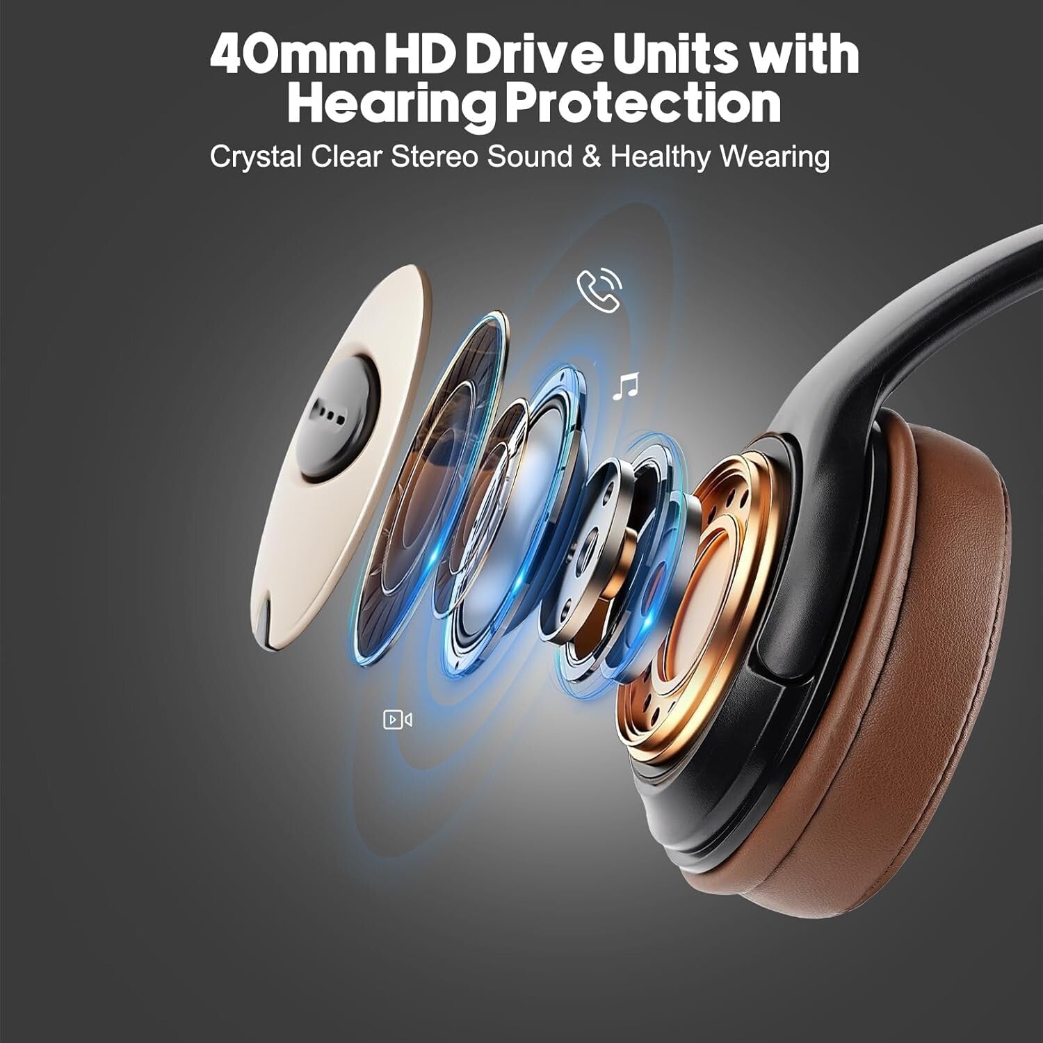 Luxurious Comfort Over-Ear USB Headset with Clear Sound and Mic for Remote Work