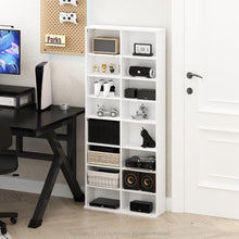 Load image into Gallery viewer, Sleek 16-Shelf Media Storage Tower Rack - Durable, Easy Assembly - White Finish
