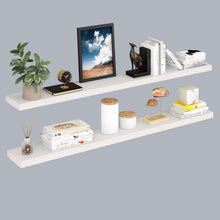 Load image into Gallery viewer, Versatile 60" Wall-Mounted Floating Shelves Set of 2 - Invisible Support Design