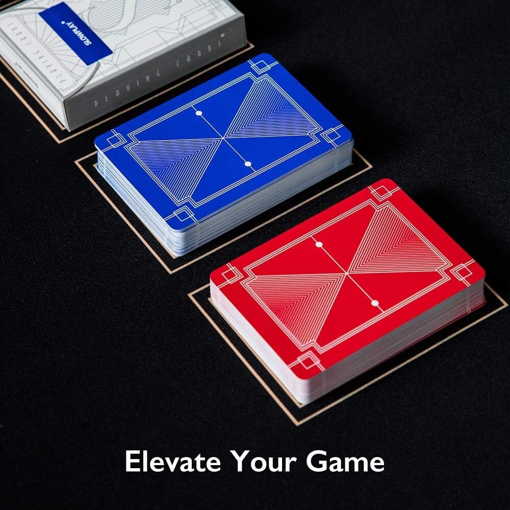 Professional Jumbo Index Plastic Playing Cards - 10 Deck Set for Texas Hold'em