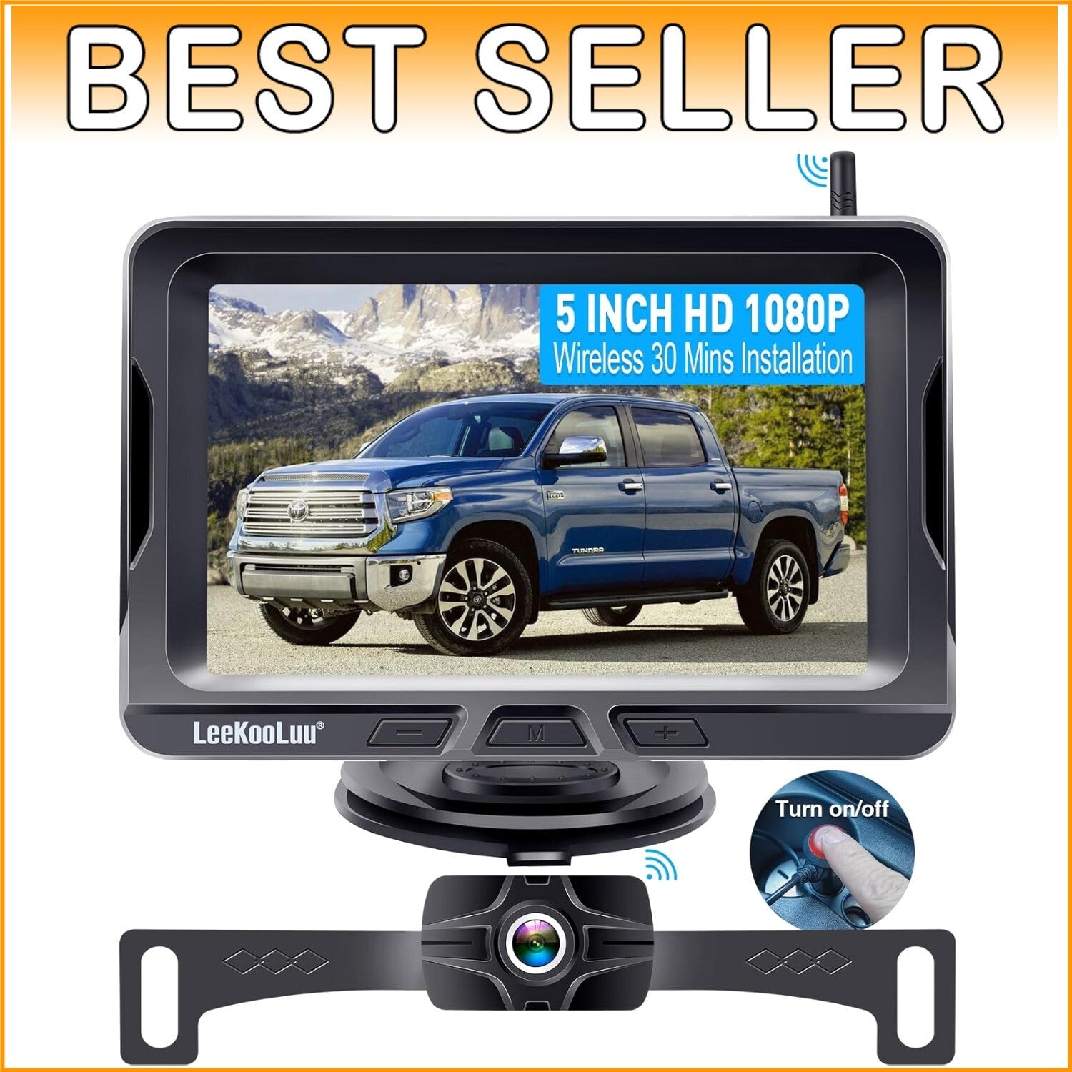 Effortless Install 1080P Wireless Backup Camera & 5" Monitor for Safe Reversing