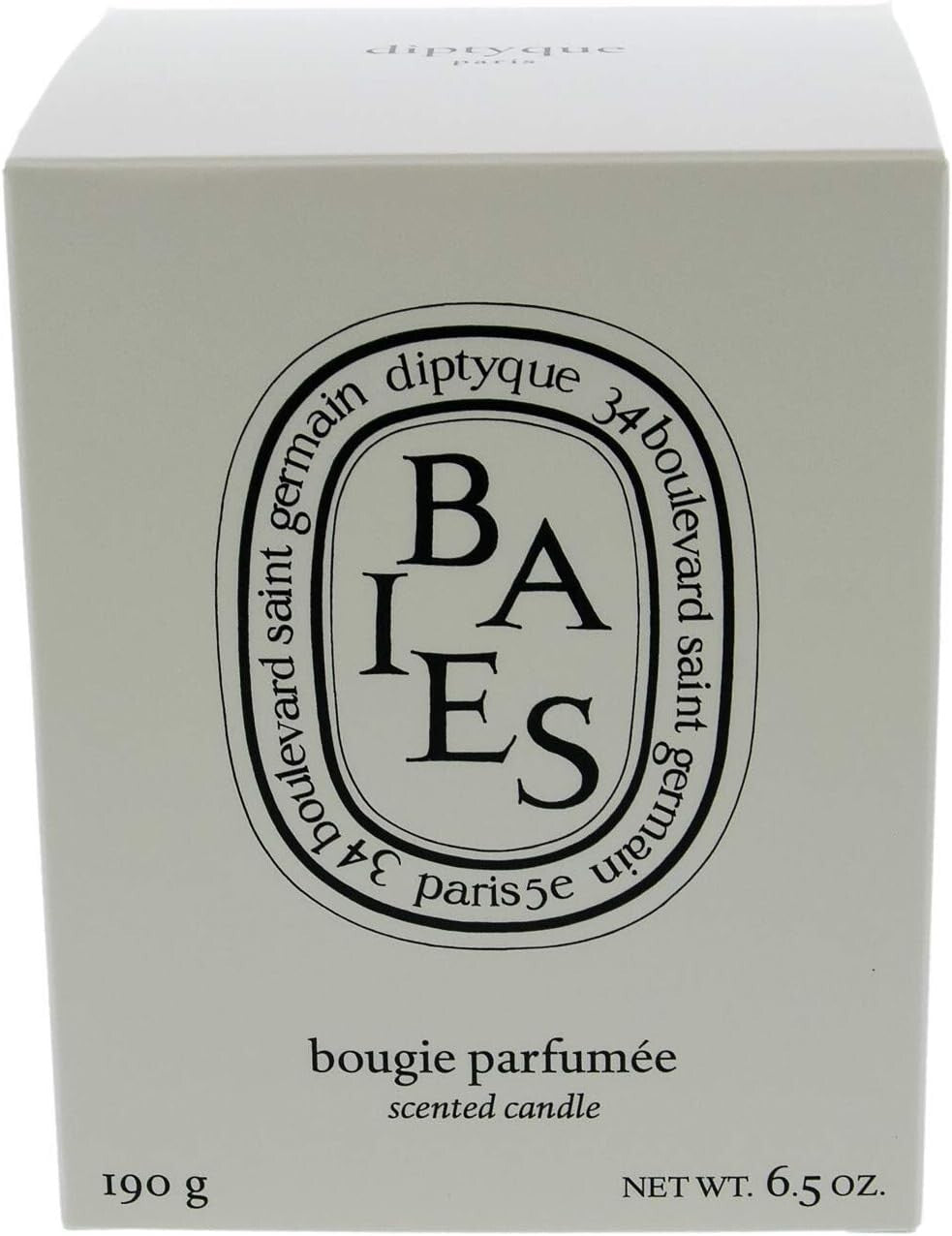 6.5 oz Baies Candle - Luxurious Blackcurrant & Rose Scent for Home Serenity