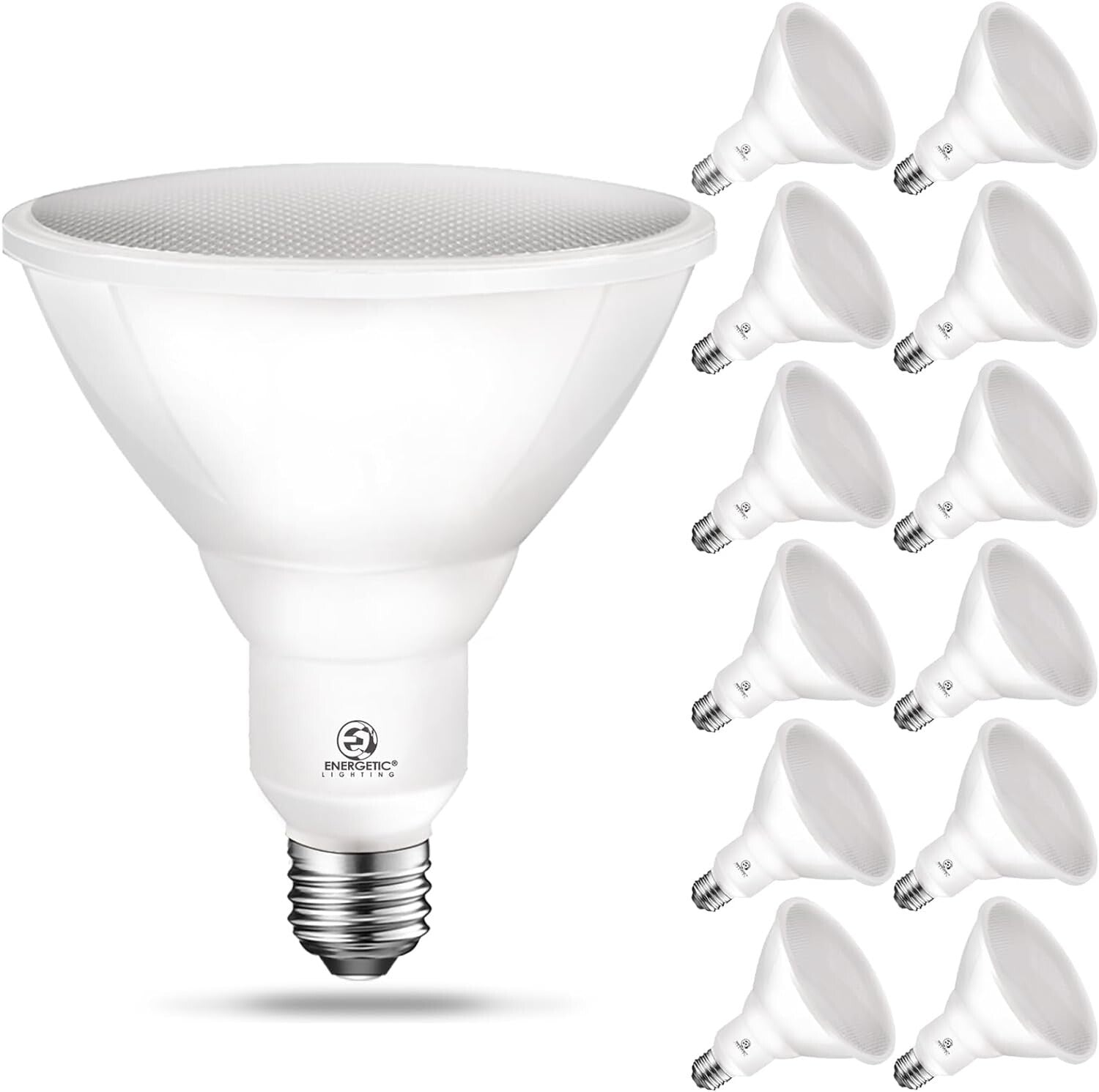 UL Certified LED Outdoor Flood Light Bulbs, 900 Lumens, Non-Dimmable - 12 Pack