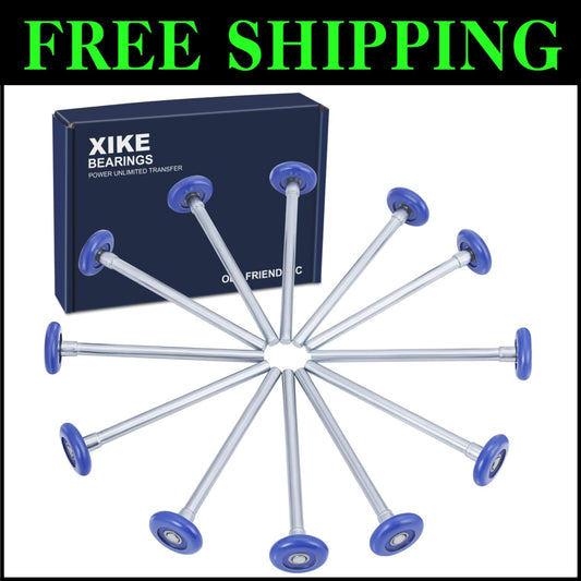 Expertly Manufactured 12 Pack Blue Nylon Garage Door Rollers - 3 Year Guarantee
