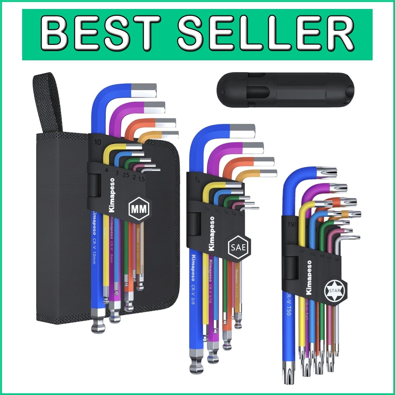 Durable and Organized 27 PCS Allen Wrench Set - Chrome Vanadium Steel Excellence