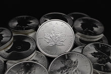 Load image into Gallery viewer, Lustrous Canadian Silver Maple Leaf Coin - $5 Brilliant Uncirculated, 1 Troy Oz