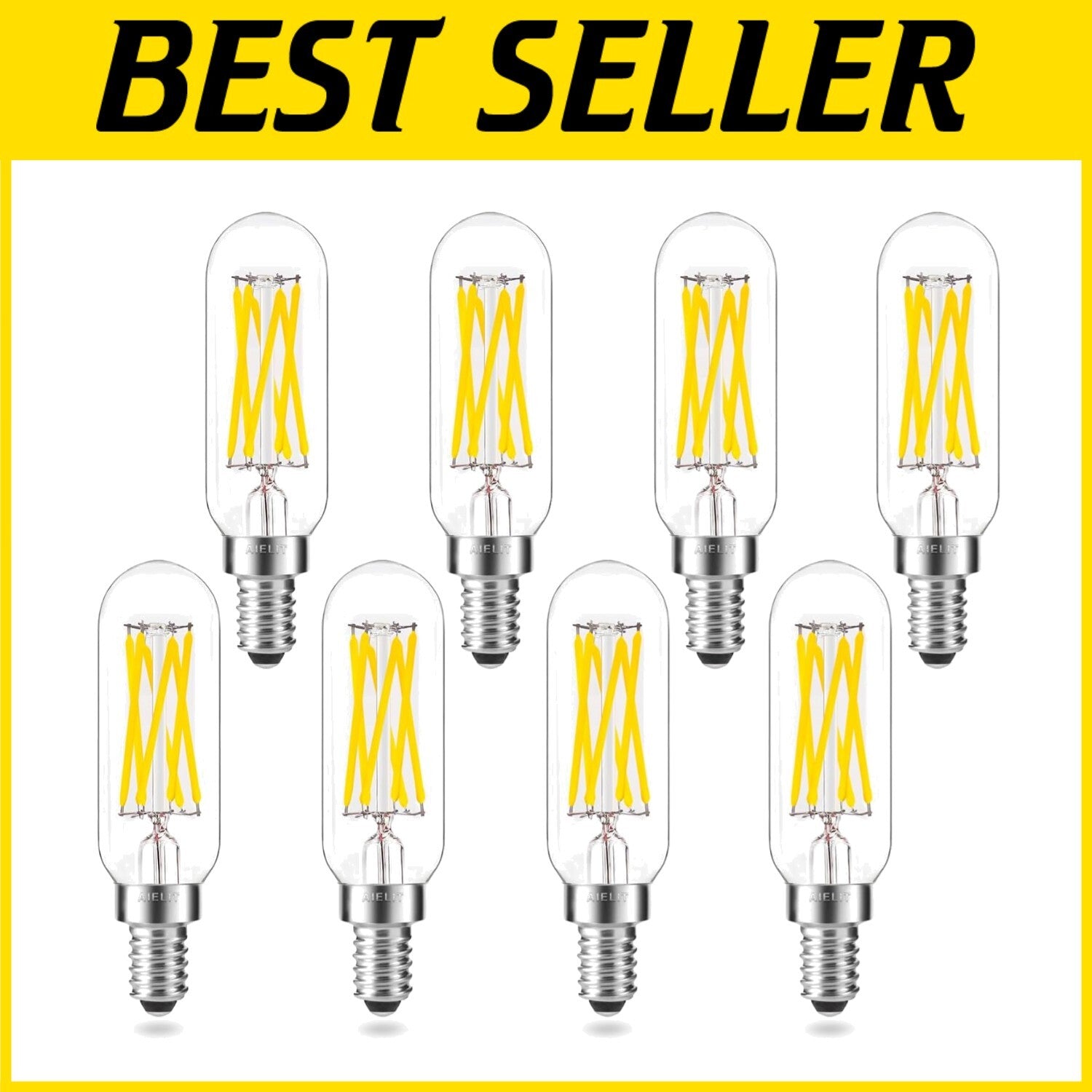 Eco-Friendly Dimmable Filament T8 LED Bulbs 5000K Bright White, 6W - 8 Pack