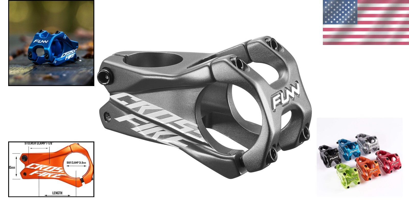 Featherweight Crossfire MTB Stem with 31.8mm Clamp - Versatile for All Riding