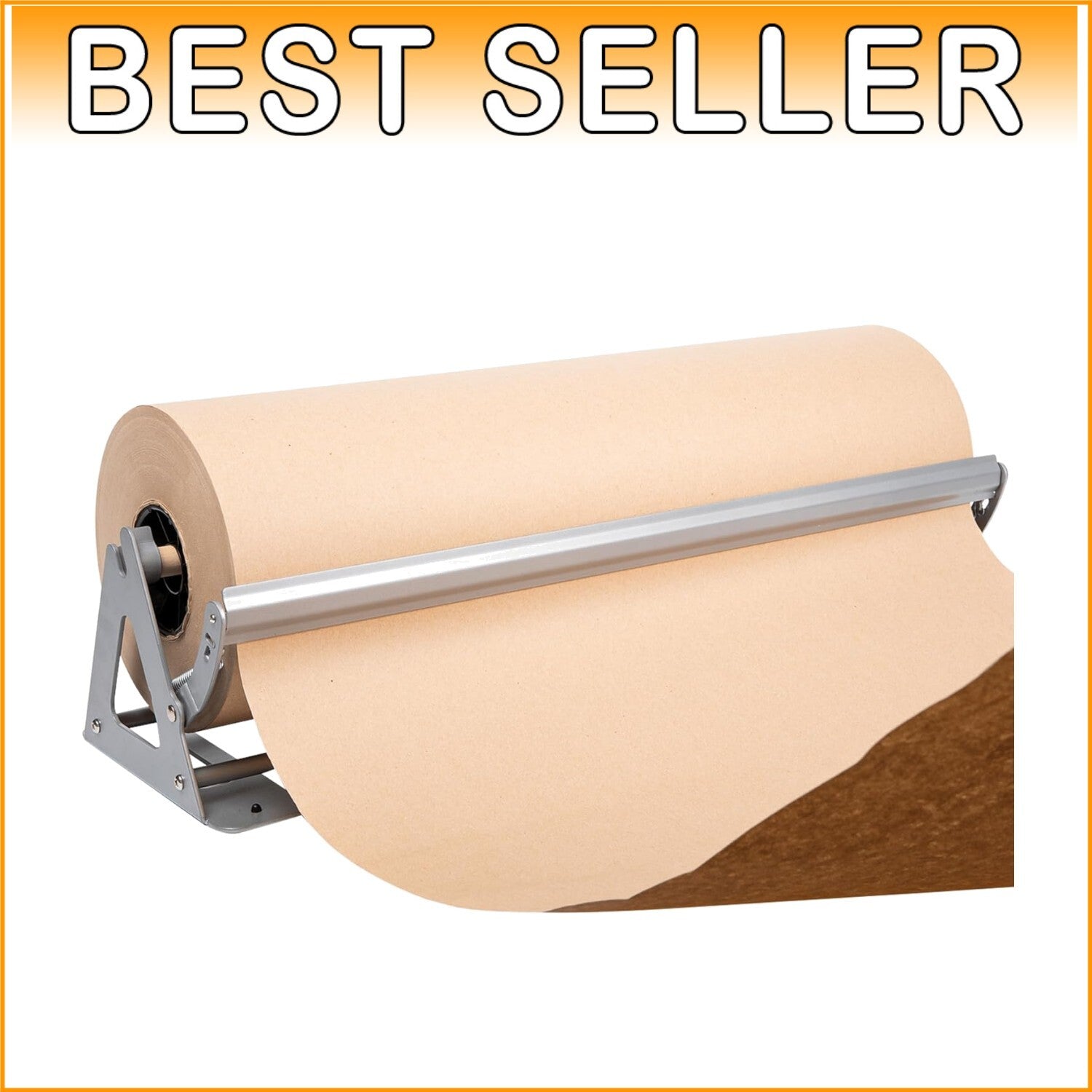 Durable 24" Paper Roll Dispenser & Easy-Cut Wall Mount Cutter - Non-Slip Design
