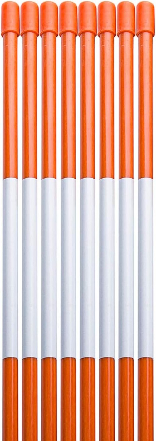 Flexible Fiberglass Driveway Markers - 100PCS Reflective Night Visibility Poles