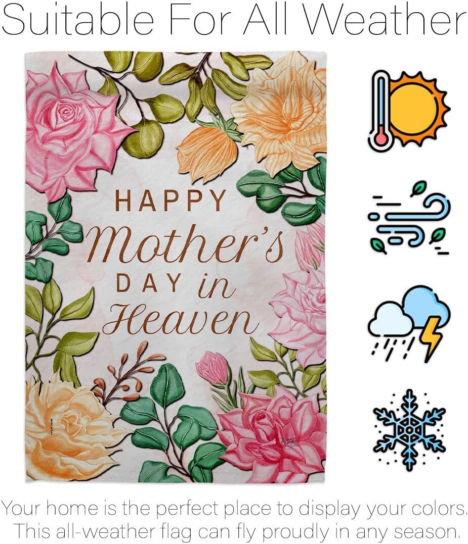 Vibrant Double-Sided Mother's Day Garden Flags - Eco-friendly & Durable