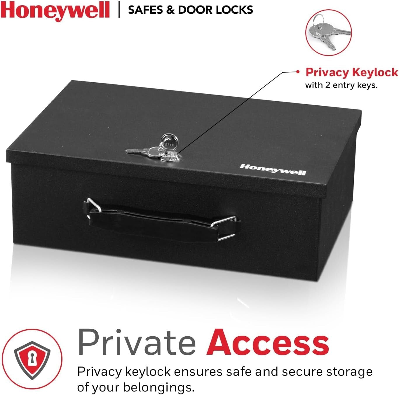 Small Steel Security Lock Box - Fire Safe Documents & Valuables, 0.17 Cubic Feet