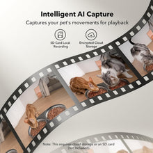 Load image into Gallery viewer, Stylish Automatic Pet Feeder with 1080P Camera &amp; Audio for Cats &amp; Dogs - Black