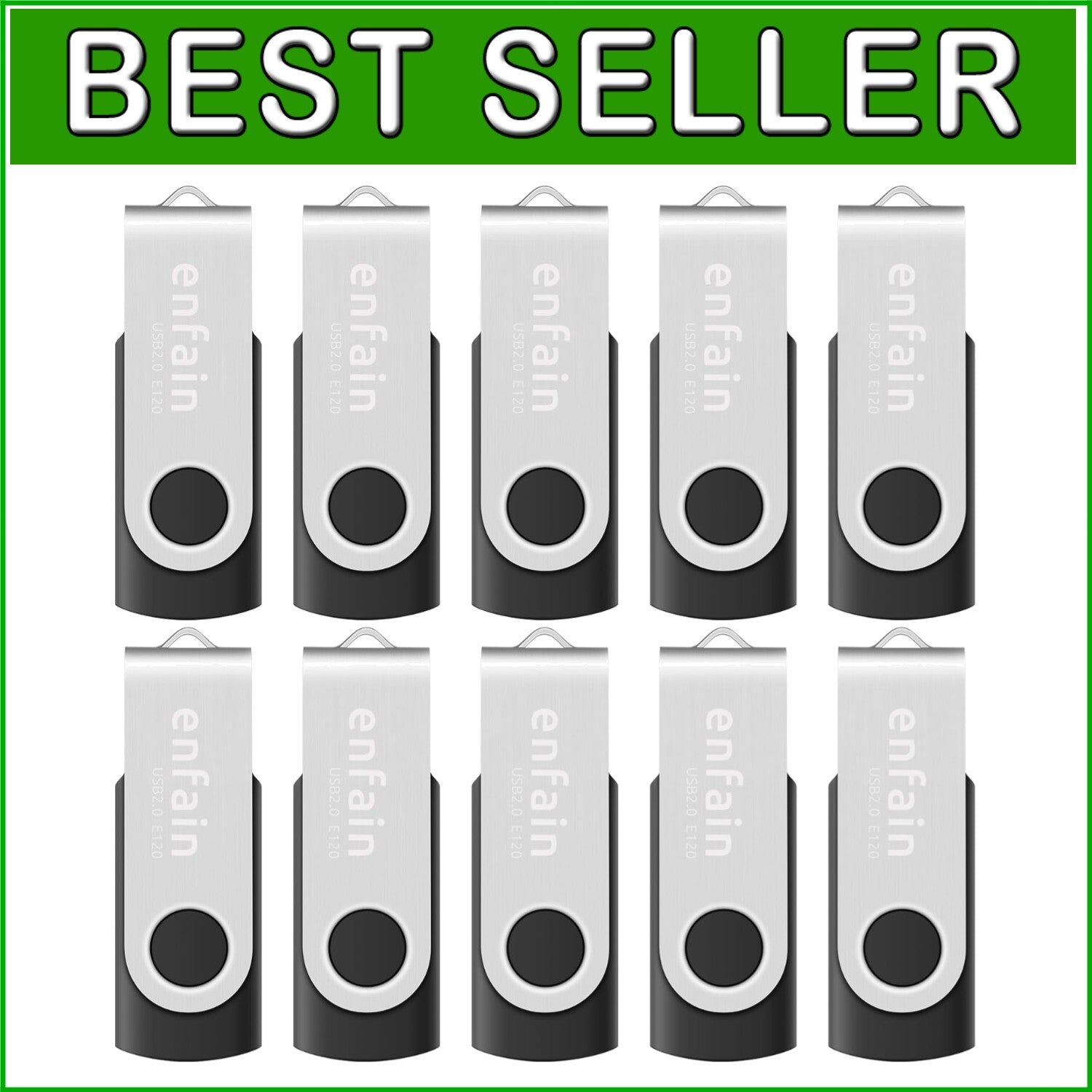 Customizable 64GB USB 3.0 Flash Drives - 10-Pack with 90MB/s Transfer Speed