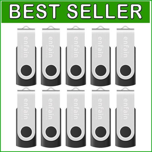 Customizable 64GB USB 3.0 Flash Drives - 10-Pack with 90MB/s Transfer Speed