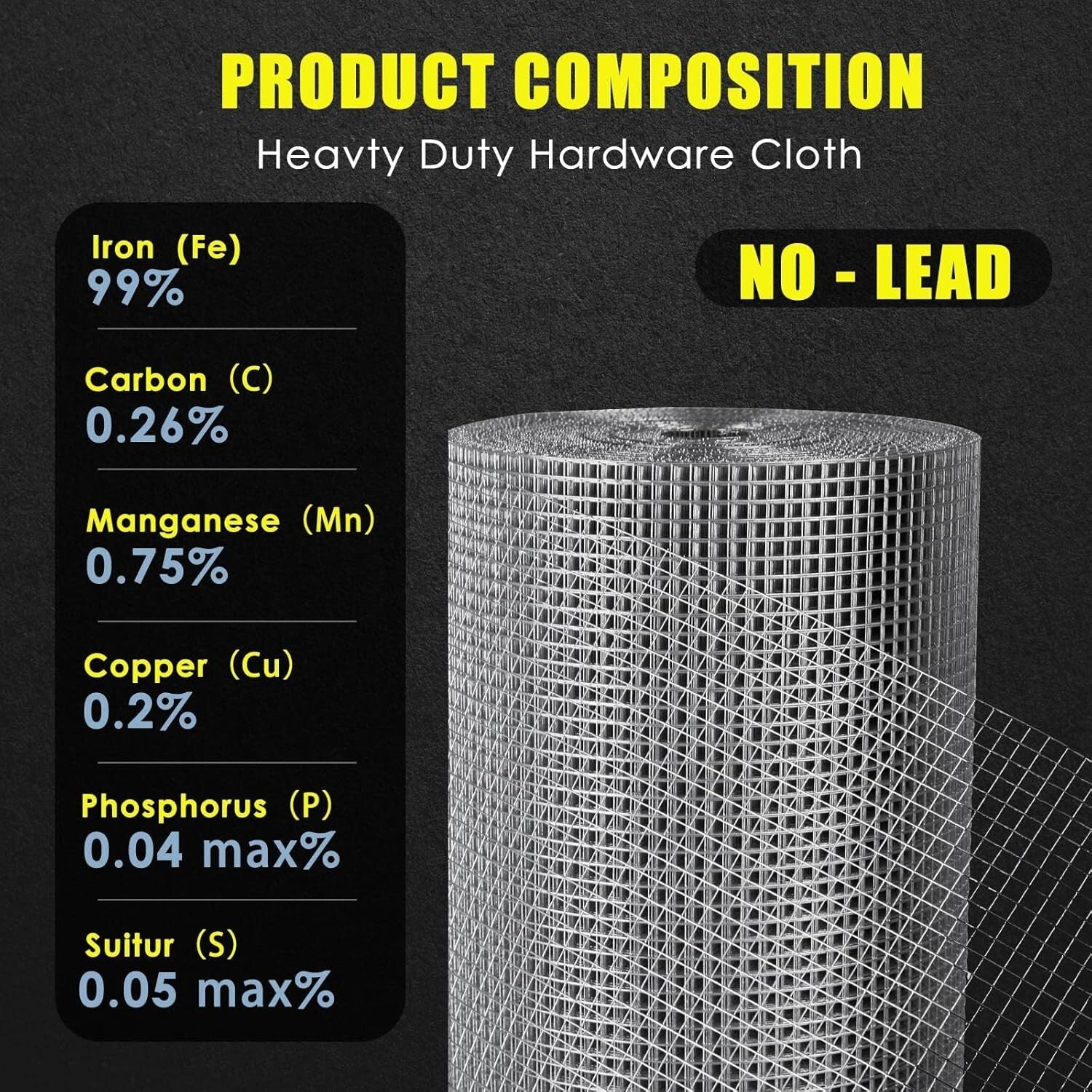 Galvanized Hardware Cloth Roll 1/4" x 36" x 100' - Heavy-Duty Fencing Solution