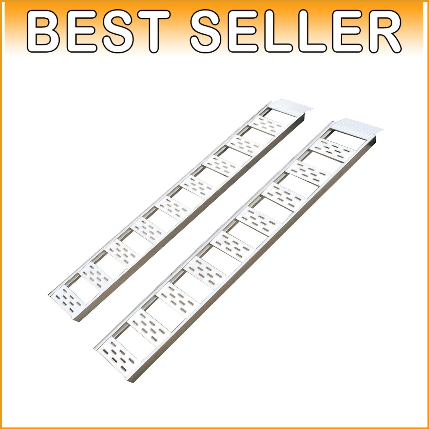 Fixed Aluminum Ramps with Traction Treads - Securely Load Lawn Tractors & Mowers