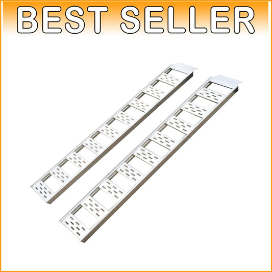 Fixed Aluminum Ramps with Traction Treads - Securely Load Lawn Tractors & Mowers