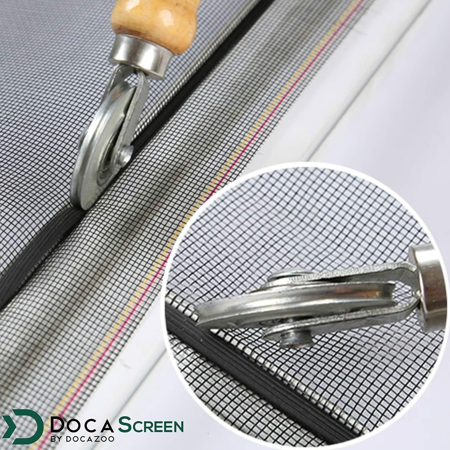 DOCA 48x50 ft Heavy-Duty Pet Screen Mesh - Durable Window Protection in Charcoal