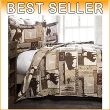 Load image into Gallery viewer, All-Season Full/Queen Microfiber Aztec Quilt Set with Pillow Shams - Cozy Style