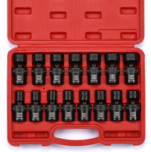 Load image into Gallery viewer, 15-Piece 1/2" Drive Metric Impact Socket Set - Chrome Moly Steel, Wobble Design