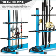 Load image into Gallery viewer, Premium 24-48 Slot Aluminum Fishing Rod Organizer - Easy Assembly Included