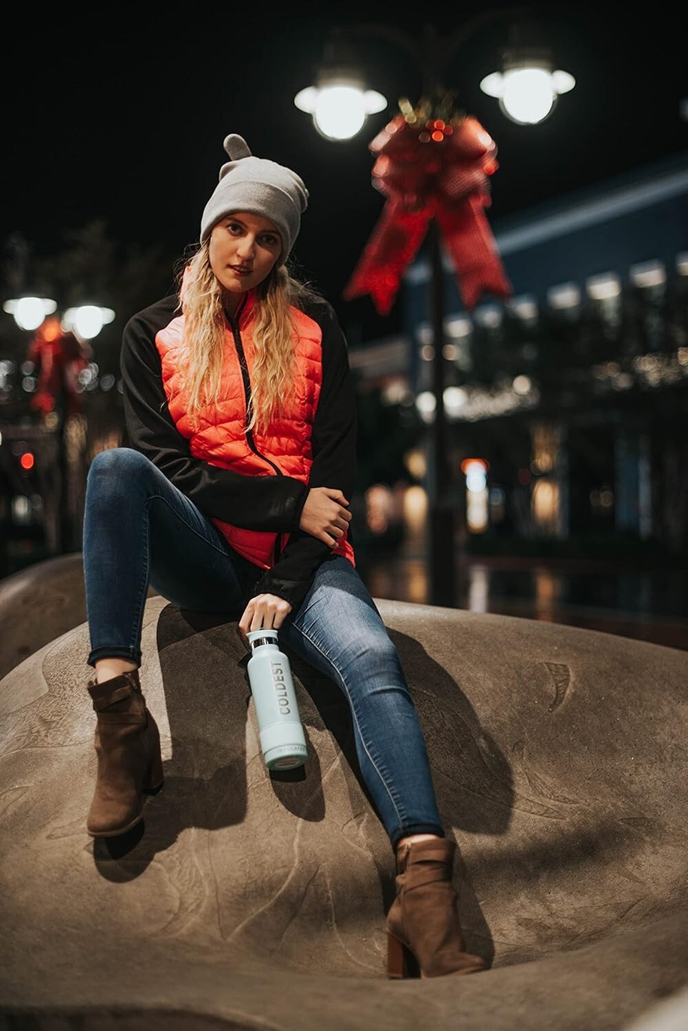 Coldest 32 oz Insulated Stainless Steel Bottle with Straw Lid - Hyperspace White