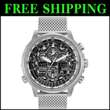 Load image into Gallery viewer, Pilot-Inspired Eco-Drive Atomic Watch - Chronograph with Perpetual Calendar