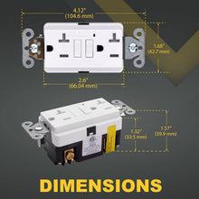 Load image into Gallery viewer, GFI Duplex Receptacles with LED Indicator - Non-Tamper-Resistant Safety Solution