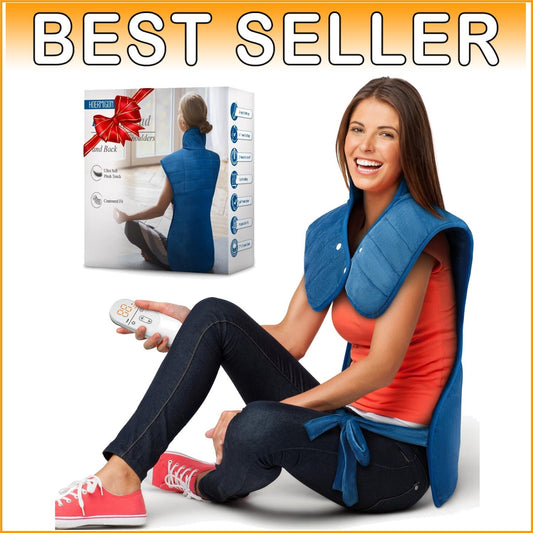 6 Heat Settings & Plush Weighted Heating Pad - Perfect for Ultimate Relaxation