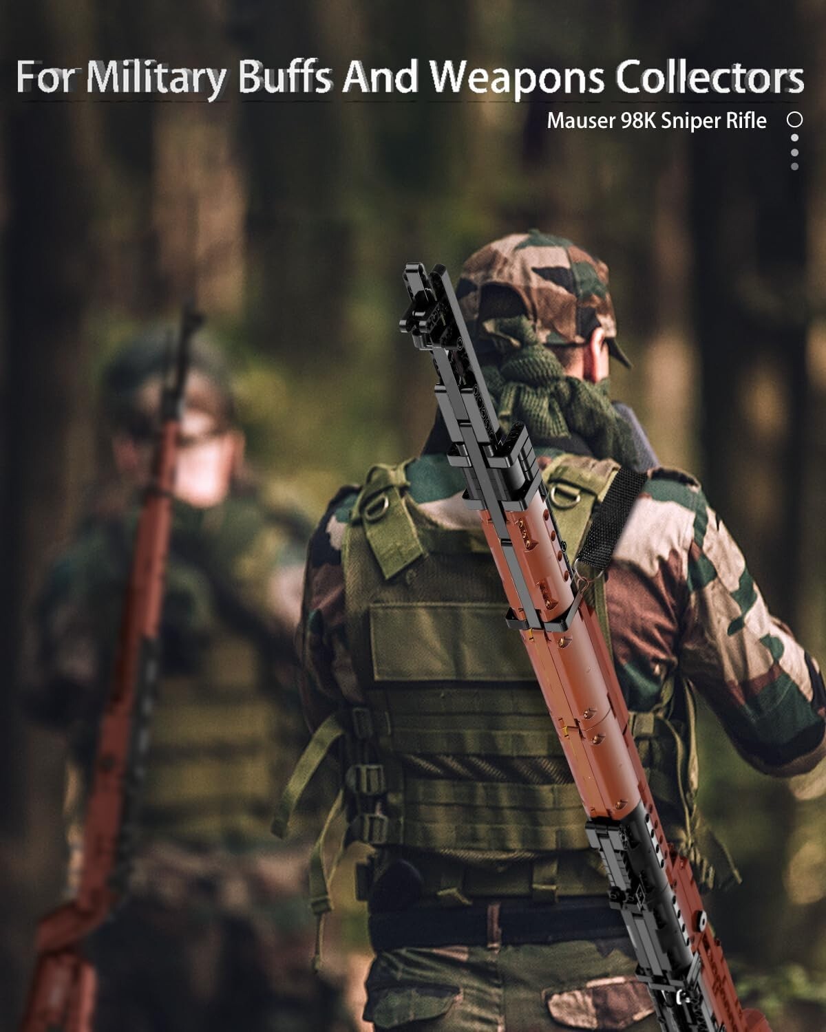 Collectible 1:1 Sniper Gun Building Blocks Set - Creative Military Display