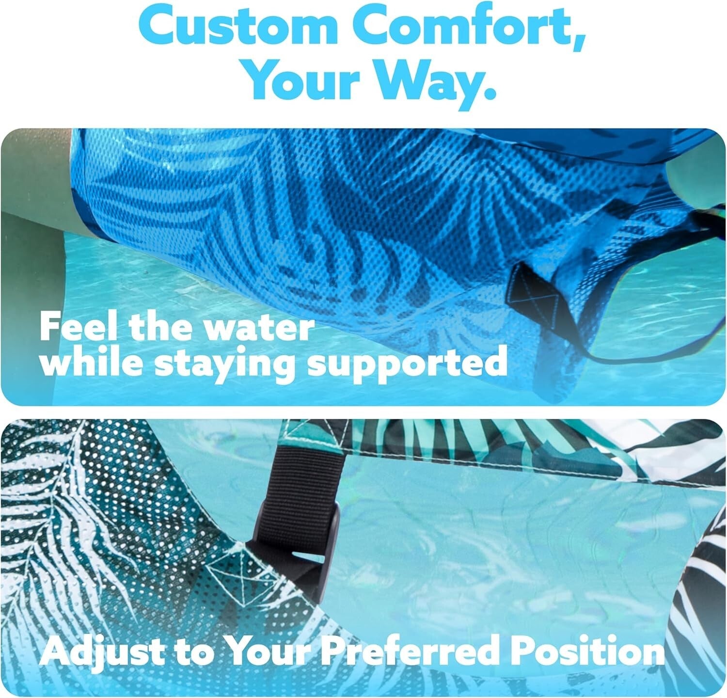 Tropical Themed Inflatable Pool Floats - Adjustable Lounge Chairs for Summer
