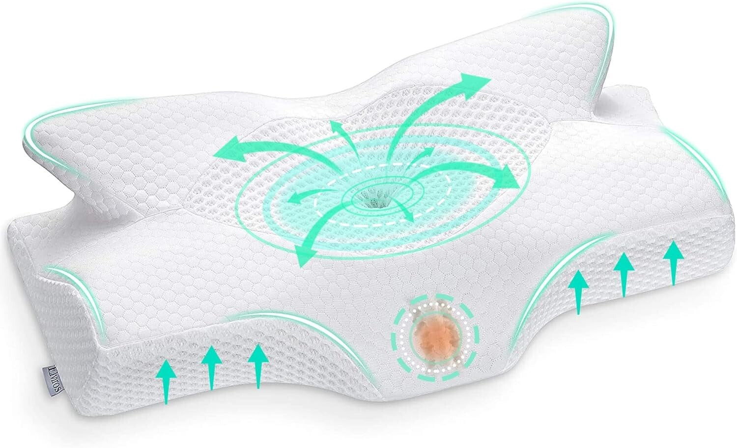 Breathable Removable Cover Memory Foam Pillow - Soft & Supportive Sleep Comfort