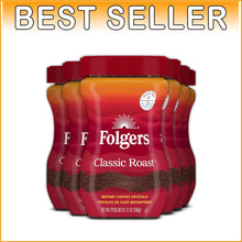 Load image into Gallery viewer, Classic Roast Instant Coffee - 12 Ounces, Pack of 6 - Quick &amp; Smooth Flavor