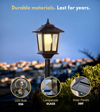 Load image into Gallery viewer, Rotating 63-Inch Solar Garden Lights - 2 Pack Waterproof with Automatic On/Off