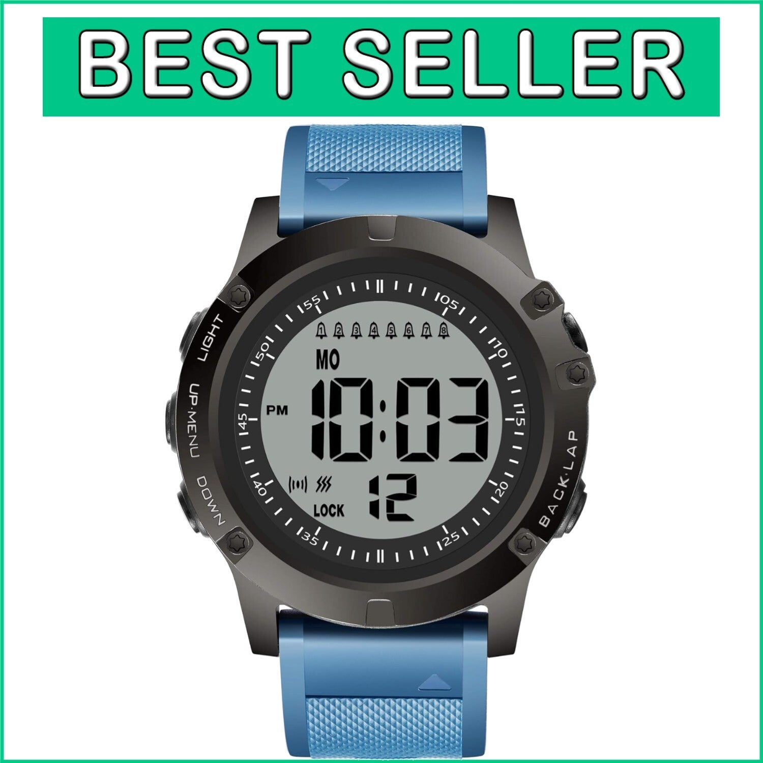 Waterproof Medication Reminder Watch with 8 Vibrating Alarms for Seniors