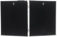 Load image into Gallery viewer, Luxury Silver Plated Double Picture Frame with Navy Velvet Backing - 8x10