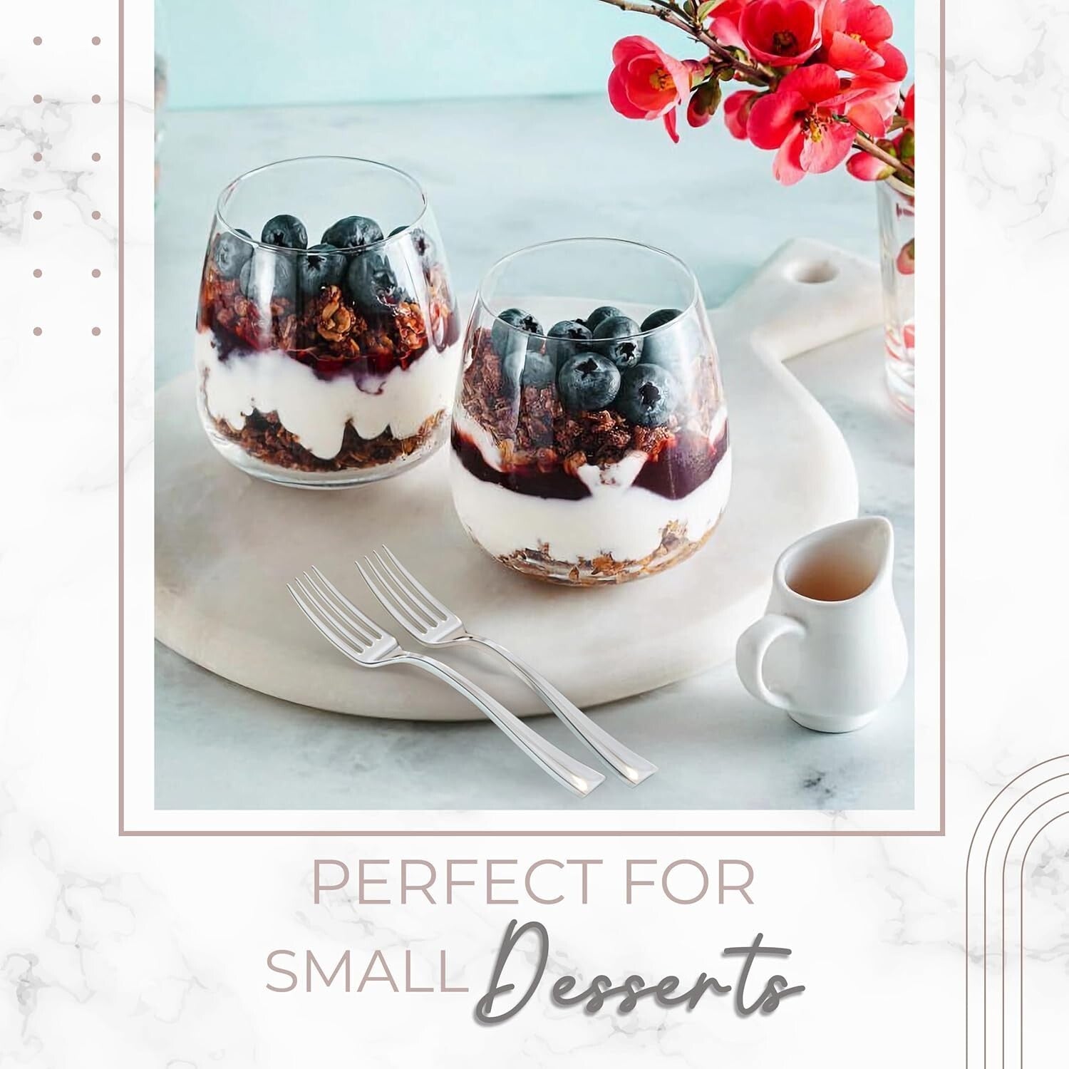 Bulk Pack of 500 Mini Disposable Silver Forks - Elegant 4-inch Dessert Utensils