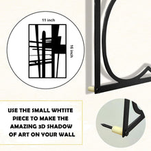Load image into Gallery viewer, Elegant 3D Textured Black Metal Wall Sculptures - Modern Abstract Art Set of 4