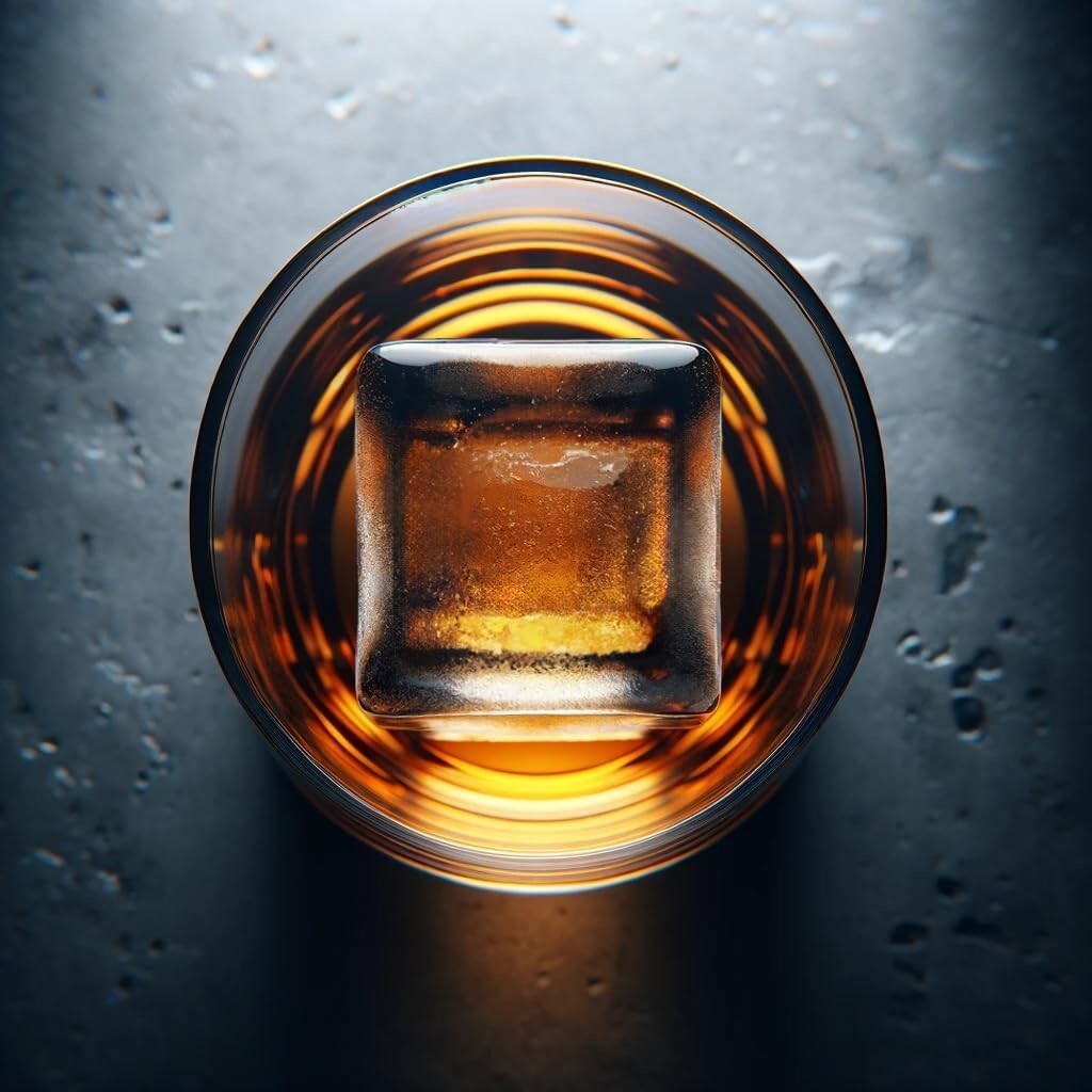 BPA-Free Silicone Whiskey Ice Cube Mold with Directional Freezing for Perfection