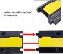 Load image into Gallery viewer, Modular Interlocking Cable Ramps - 22000Lbs Load Heavy-Duty Rubber System