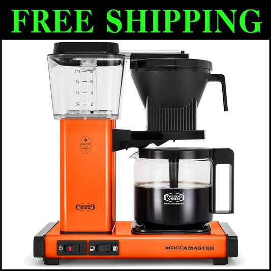 40 oz Moccamaster Coffee Maker in Stylish Orange - Fully Automatic Convenience