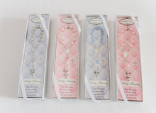 Load image into Gallery viewer, Special Occasion Sterling Silver Pink Baby Rosary - Elegant Christening Keepsake