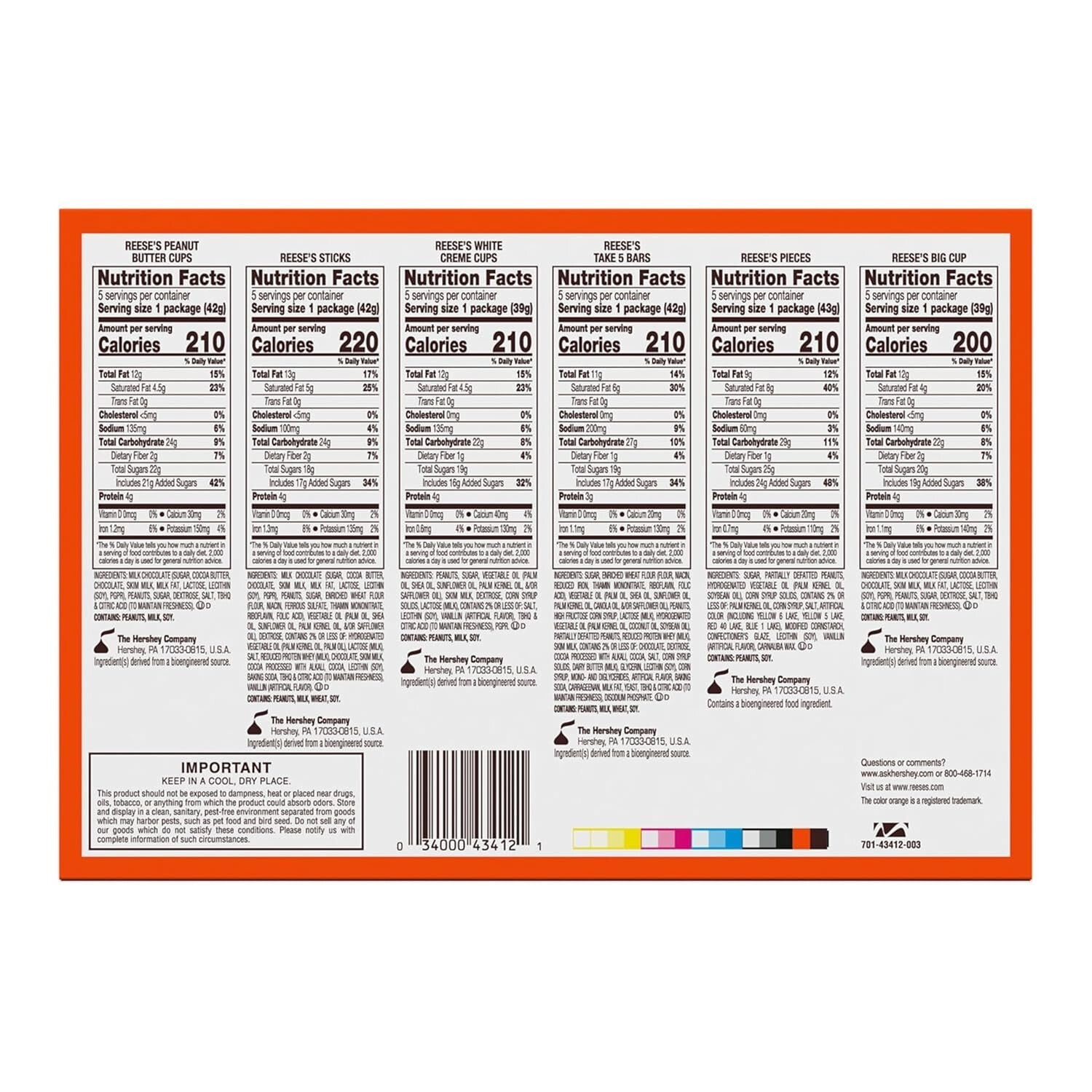 Decadent Assorted Peanut Butter Candy - 30 Count Bulk Box for Parties, 44.1 oz