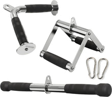 Load image into Gallery viewer, Premium Heavy-Duty Gym Attachments: V Bar, Rotating Handle, and Tricep Equipment