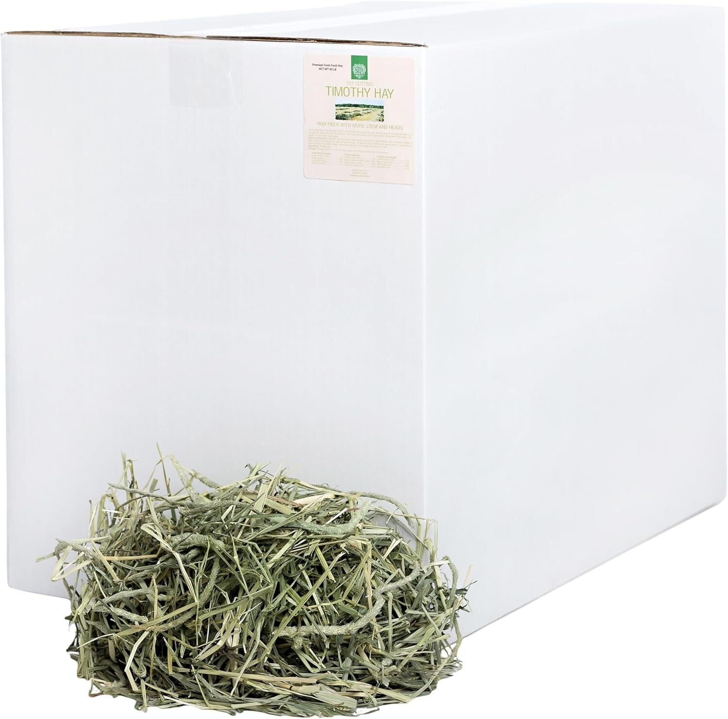 40 LB 1st Cut Timothy Hay Box - Ideal for Rabbits, Guinea Pigs and Small Animals