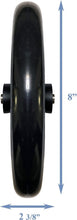 Load image into Gallery viewer, Durable 8-Inch Rubber Caster Wheel with 7/16" Axle - Perfect for Wheelchairs