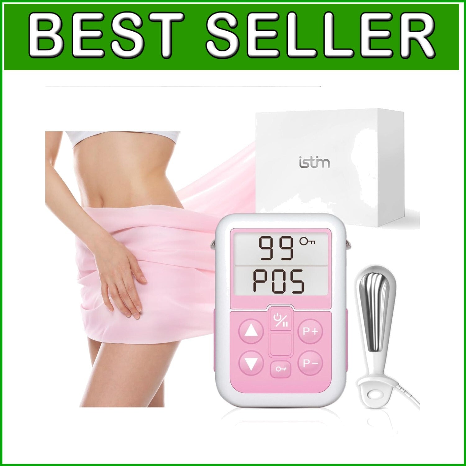 Kegel Exerciser & Incontinence Stimulator with Probe for Women’s Bladder Control