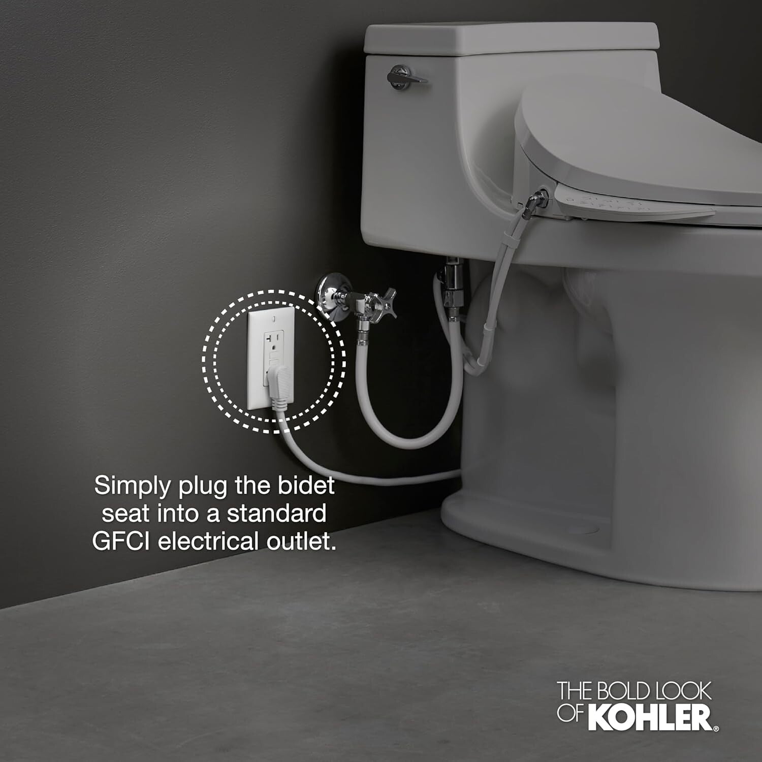 Quiet-Close Elongated Bidet Toilet Seat: Adjustable Warm Water & Wash Modes